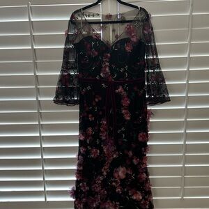 Marchesa NOTTE  size 14. Black with mainly pink embellishments